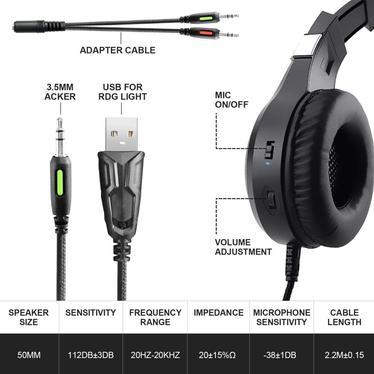 Computer Gaming Headset With Microphone - AmiraMart