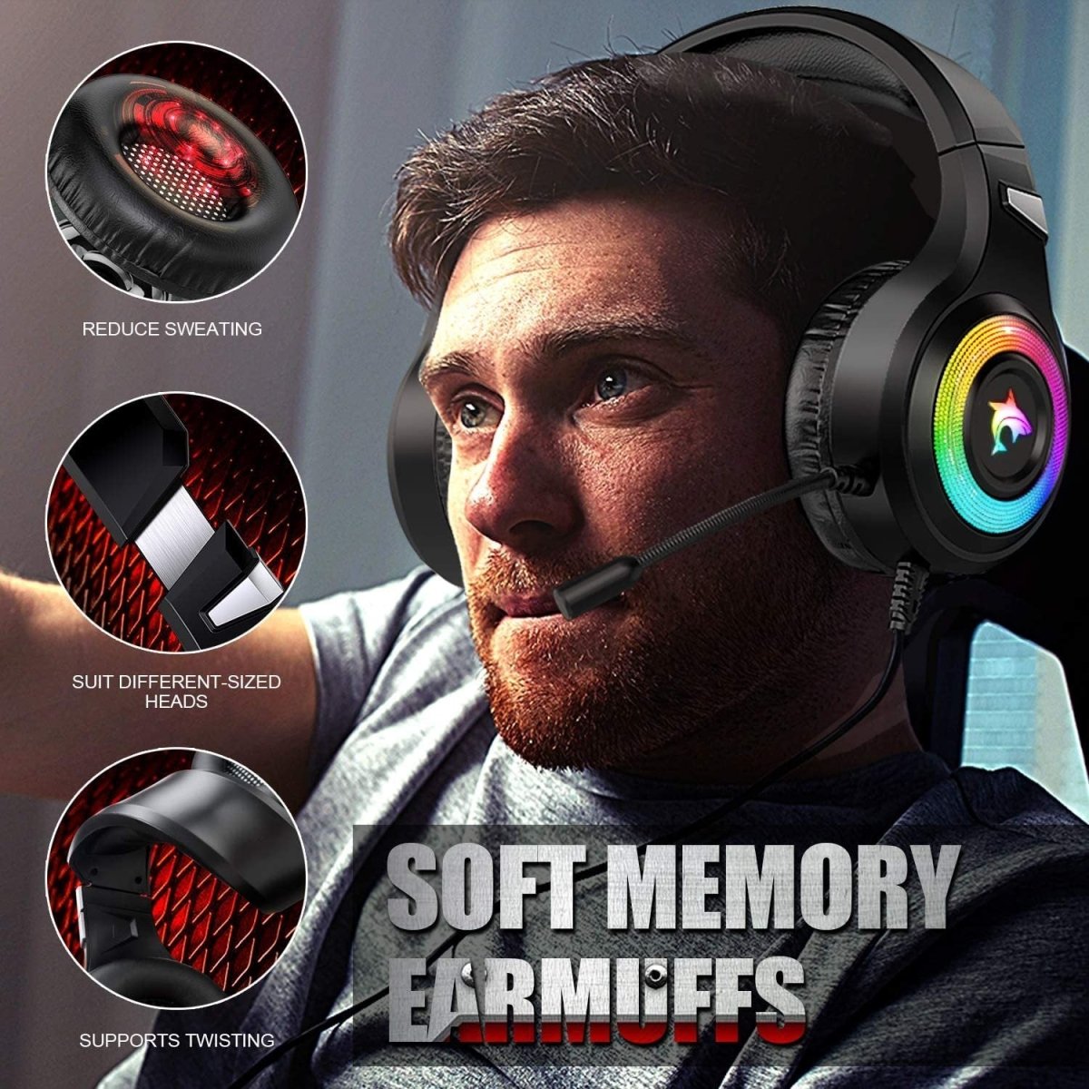 Computer Gaming Headset With Microphone - AmiraMart