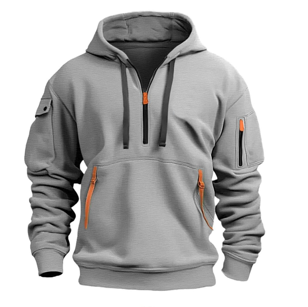 Cotton Dropped Shoulder Hooded Sweatshirt - AmiraMart