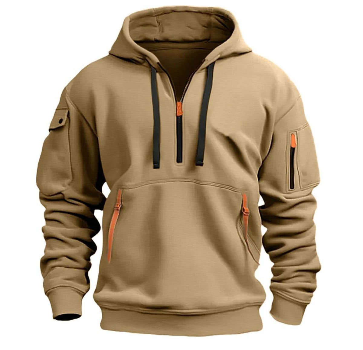 Cotton Dropped Shoulder Hooded Sweatshirt - AmiraMart