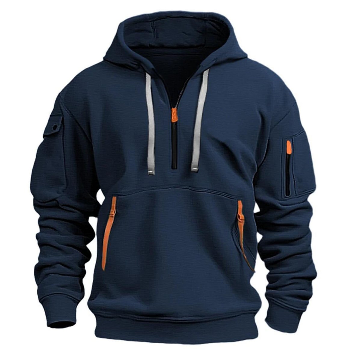 Cotton Dropped Shoulder Hooded Sweatshirt - AmiraMart