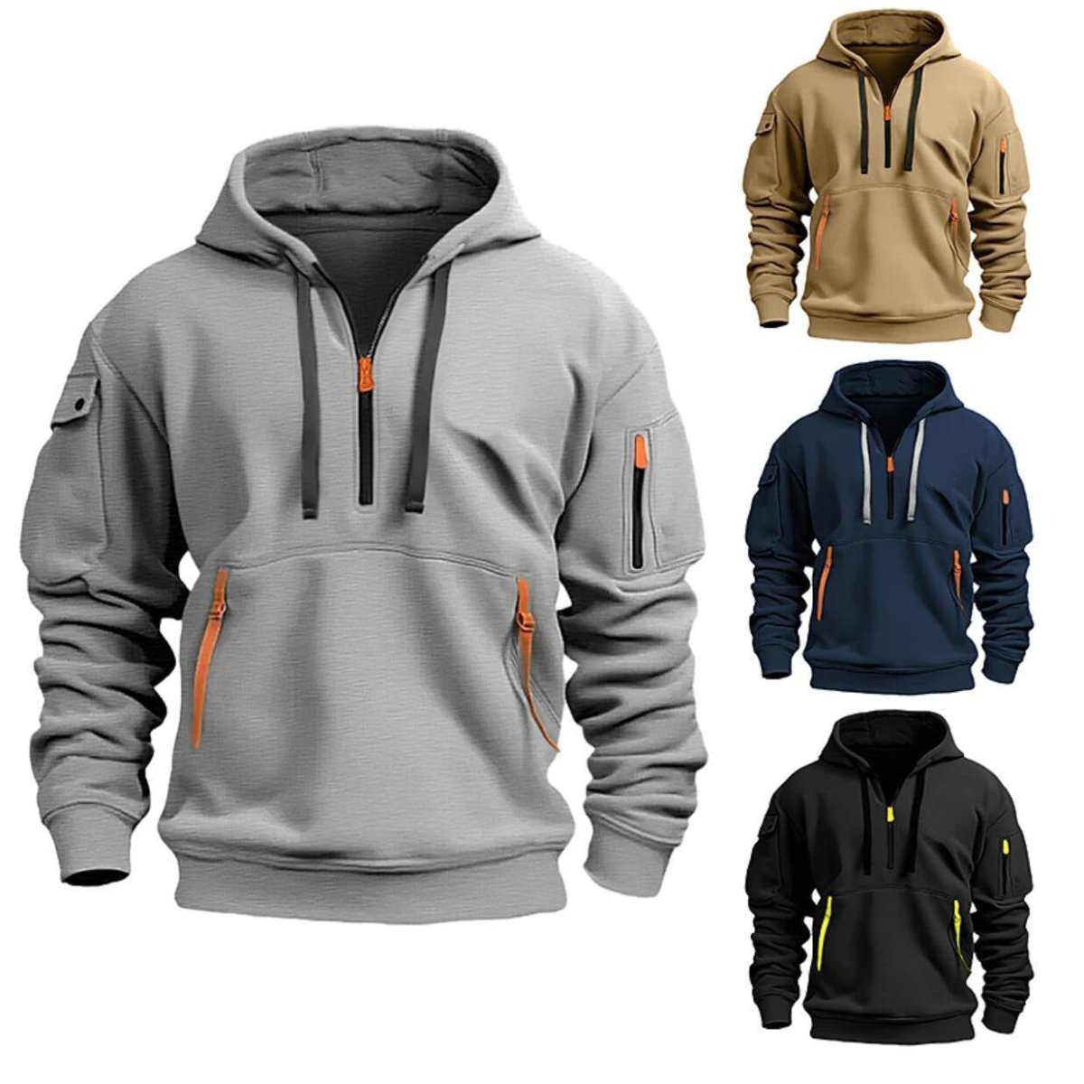Cotton Dropped Shoulder Hooded Sweatshirt - AmiraMart