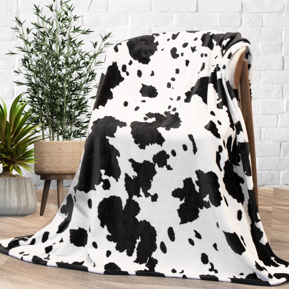 Cow Print Blanket Flannel Blanket - AmiraMart