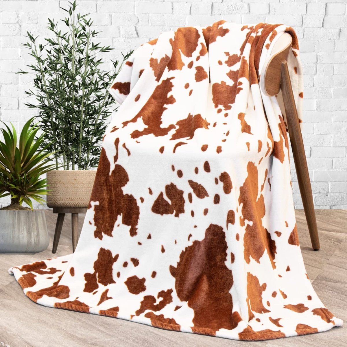 Cow Print Blanket Flannel Blanket - AmiraMart
