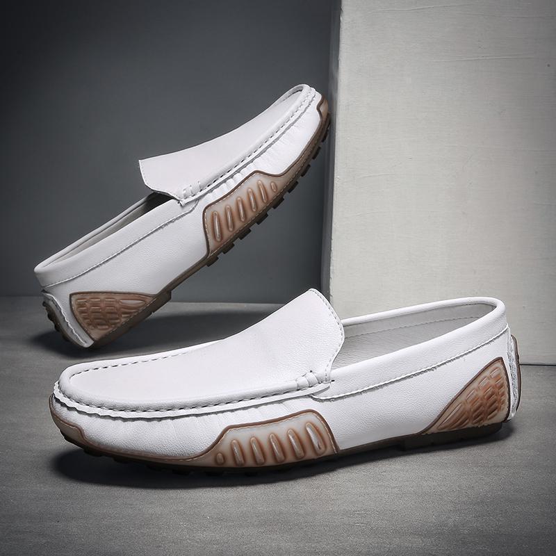 Cowhide Gommino Men's Shoes - AmiraMart