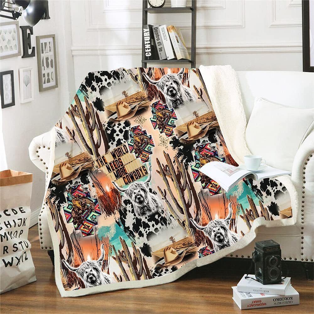 Cows Pattern Cartoon Children's Printed Blanket - AmiraMart