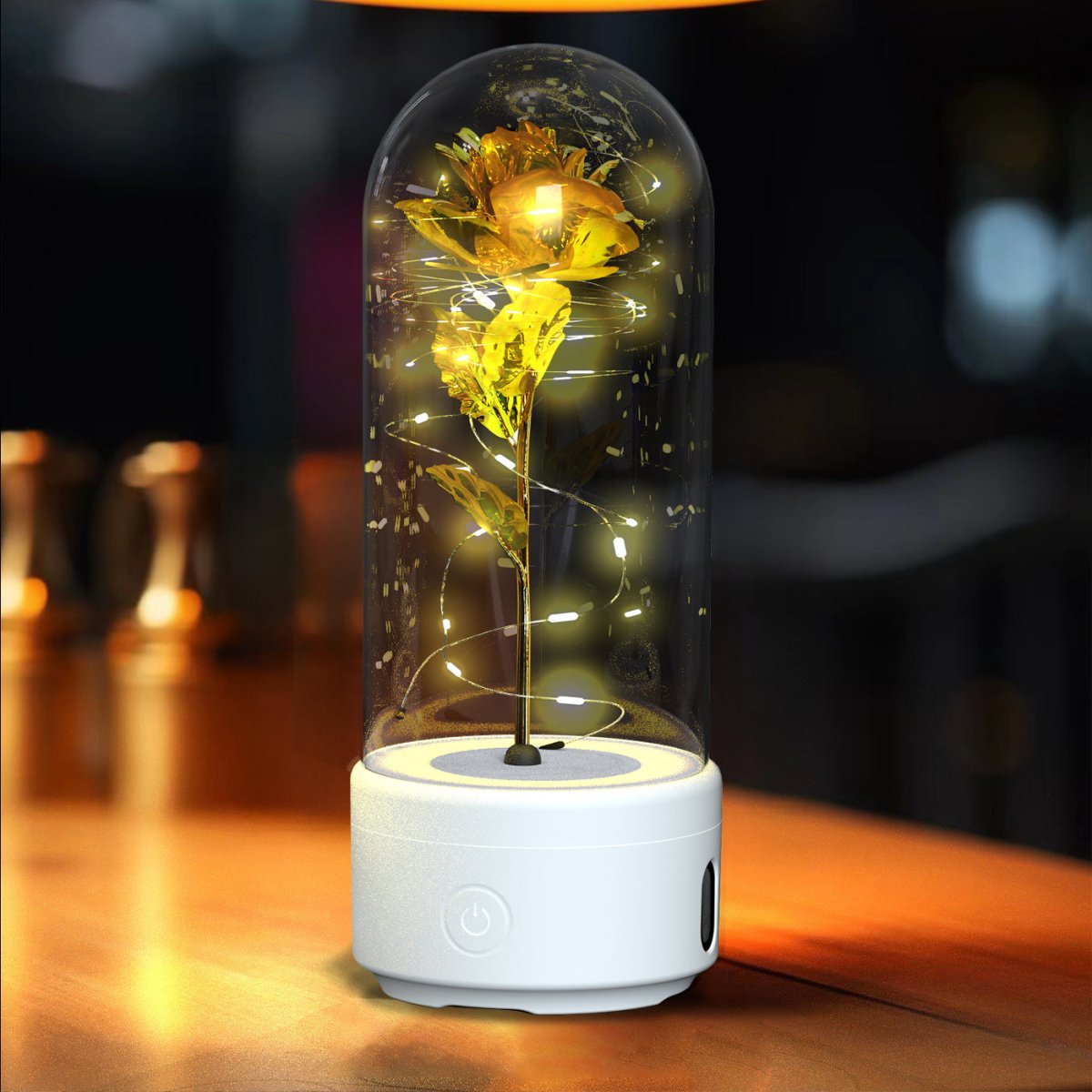 Creative 2 In 1 Rose Flowers LED Light And Bluetooth - compatible Speaker - AmiraMart