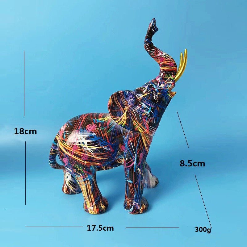 Creative Colorful Elephant Ornament - AmiraMart