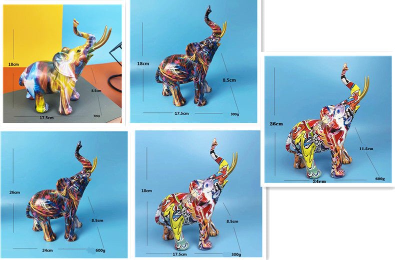 Creative Colorful Elephant Ornament - AmiraMart