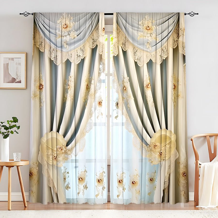 Creative Home European Flower Character Curtains - AmiraMart