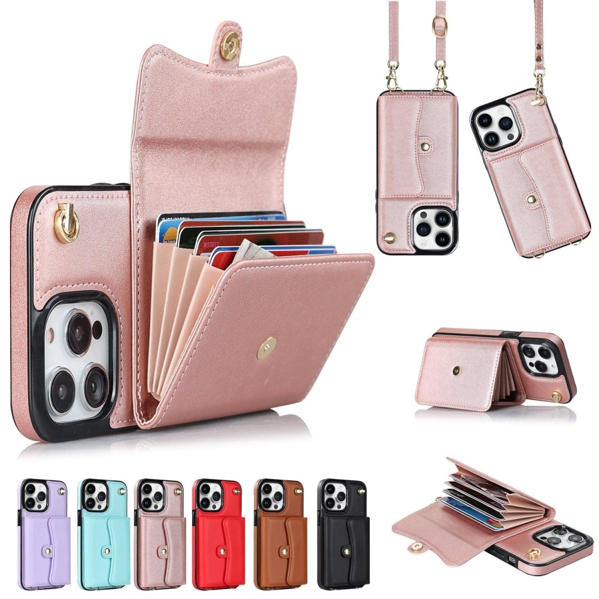 Crossbody Card Holder Phone Case Multi - function Card Holder - AmiraMart