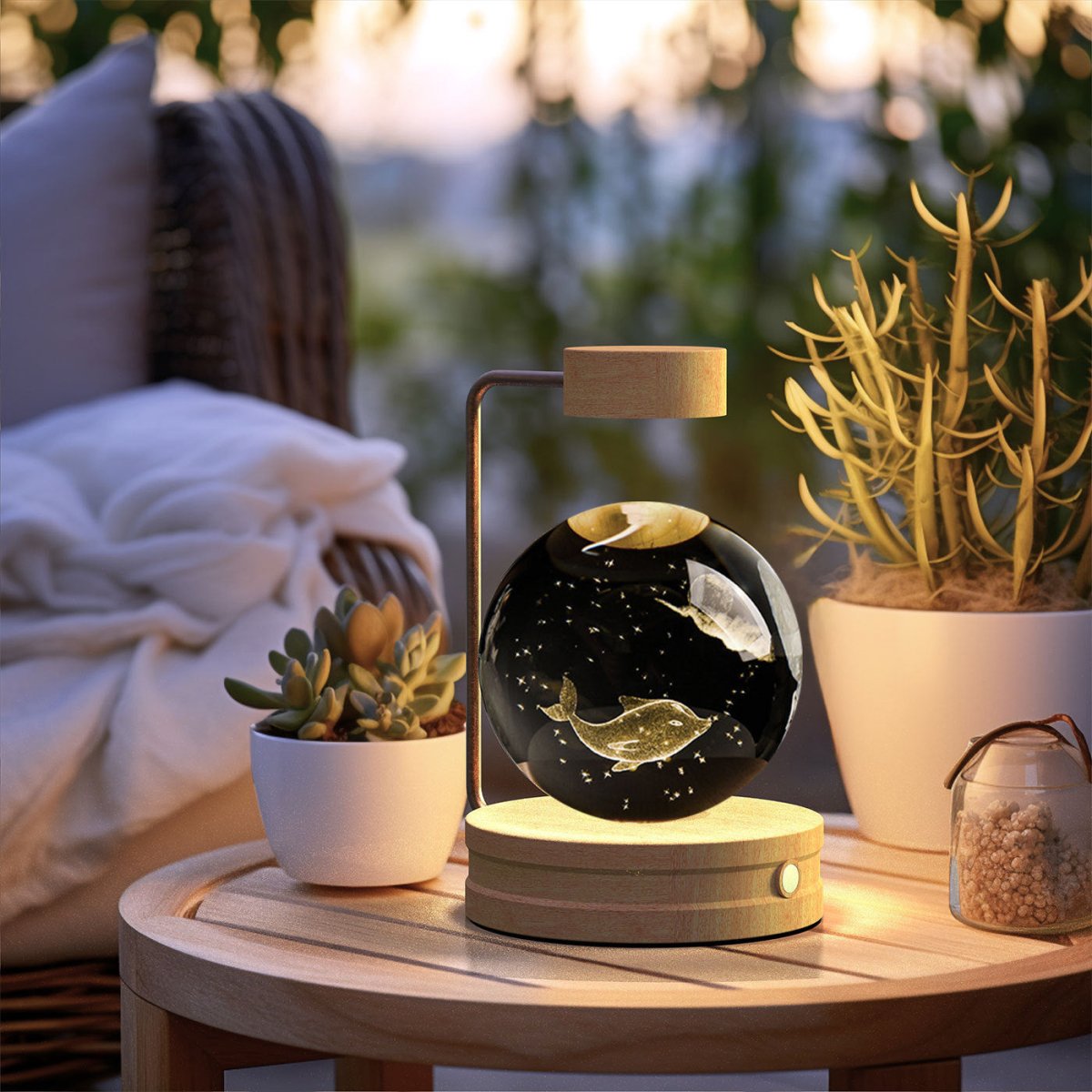 Crystal Ball Cosmic Dinosaur Indoor Night Light - AmiraMart