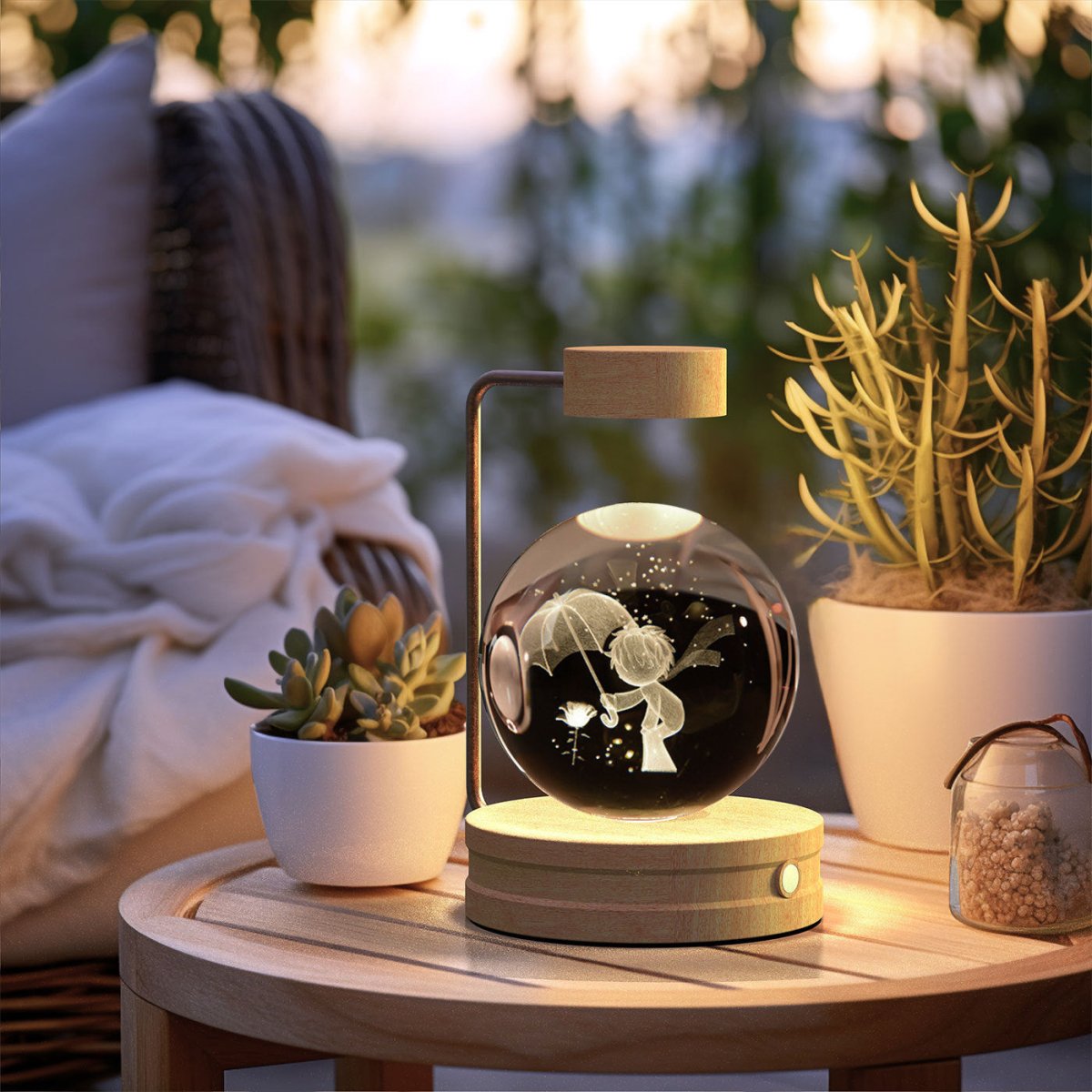 Crystal Ball Cosmic Dinosaur Indoor Night Light - AmiraMart