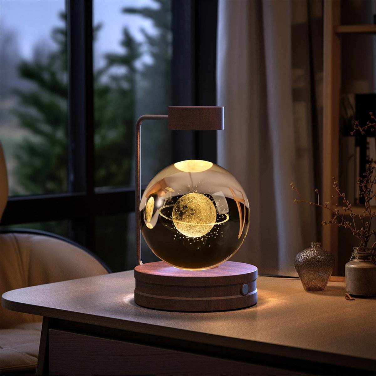 Crystal Ball Cosmic Dinosaur Indoor Night Light - AmiraMart
