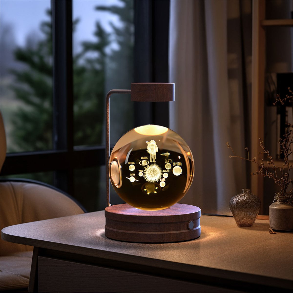 Crystal Ball Cosmic Dinosaur Indoor Night Light - AmiraMart