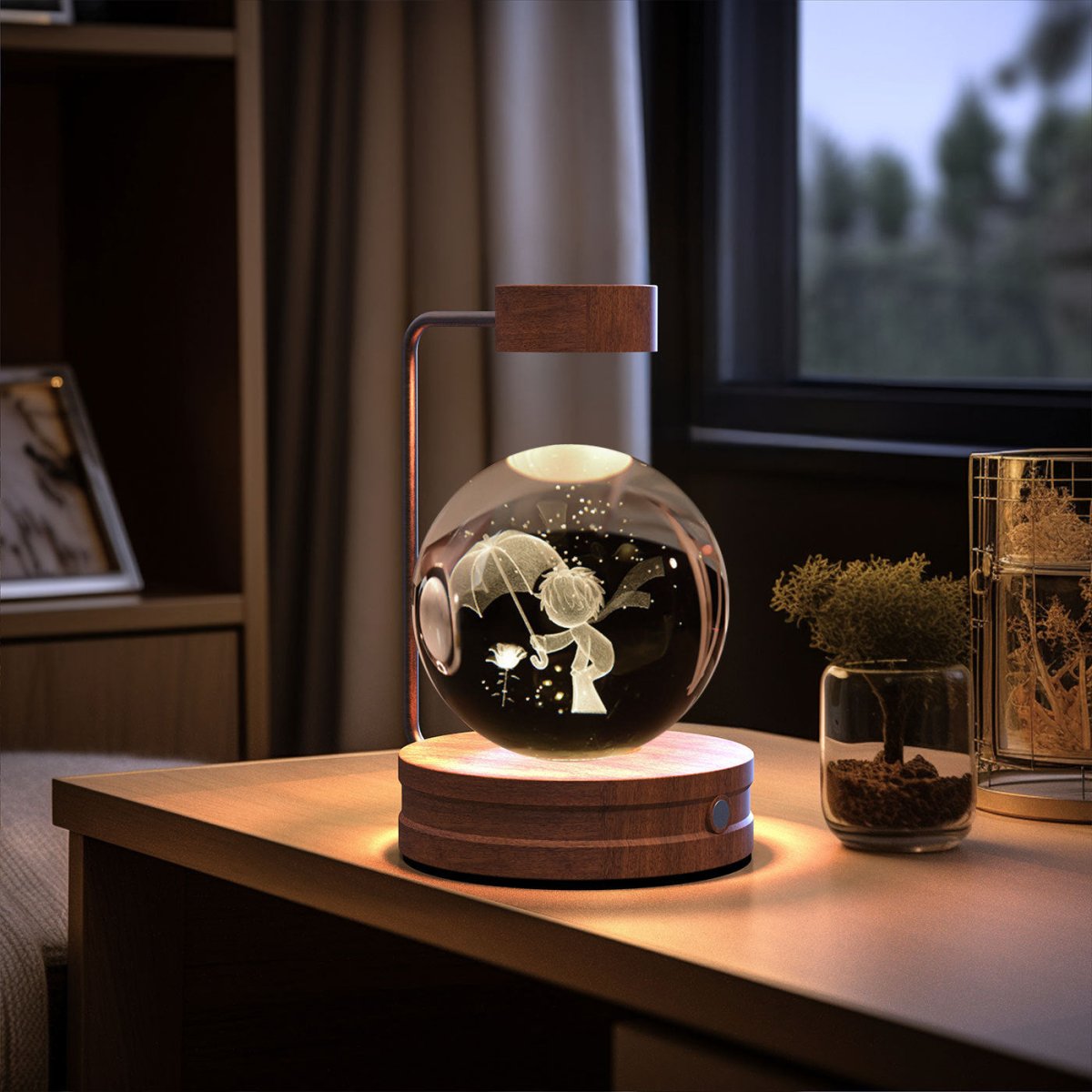 Crystal Ball Cosmic Dinosaur Indoor Night Light - AmiraMart