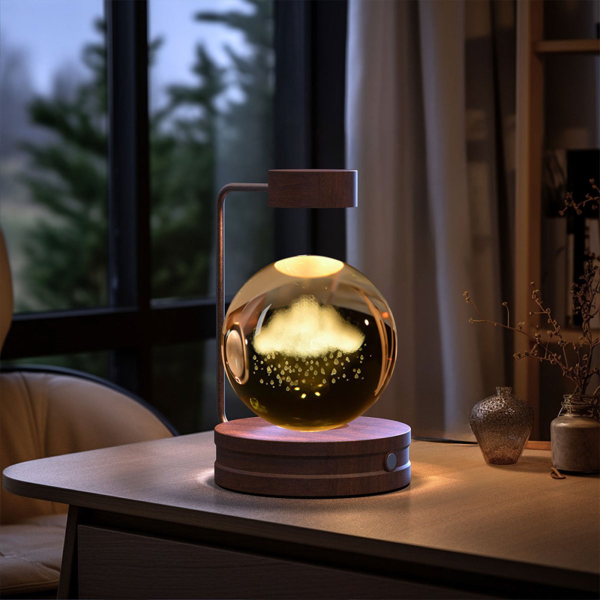 Crystal Ball Cosmic Dinosaur Indoor Night Light - AmiraMart