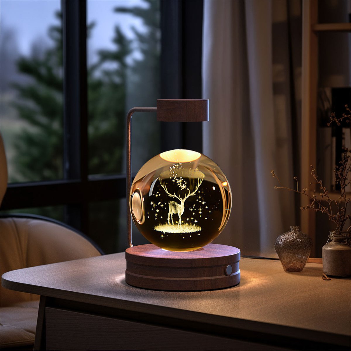 Crystal Ball Cosmic Dinosaur Indoor Night Light - AmiraMart
