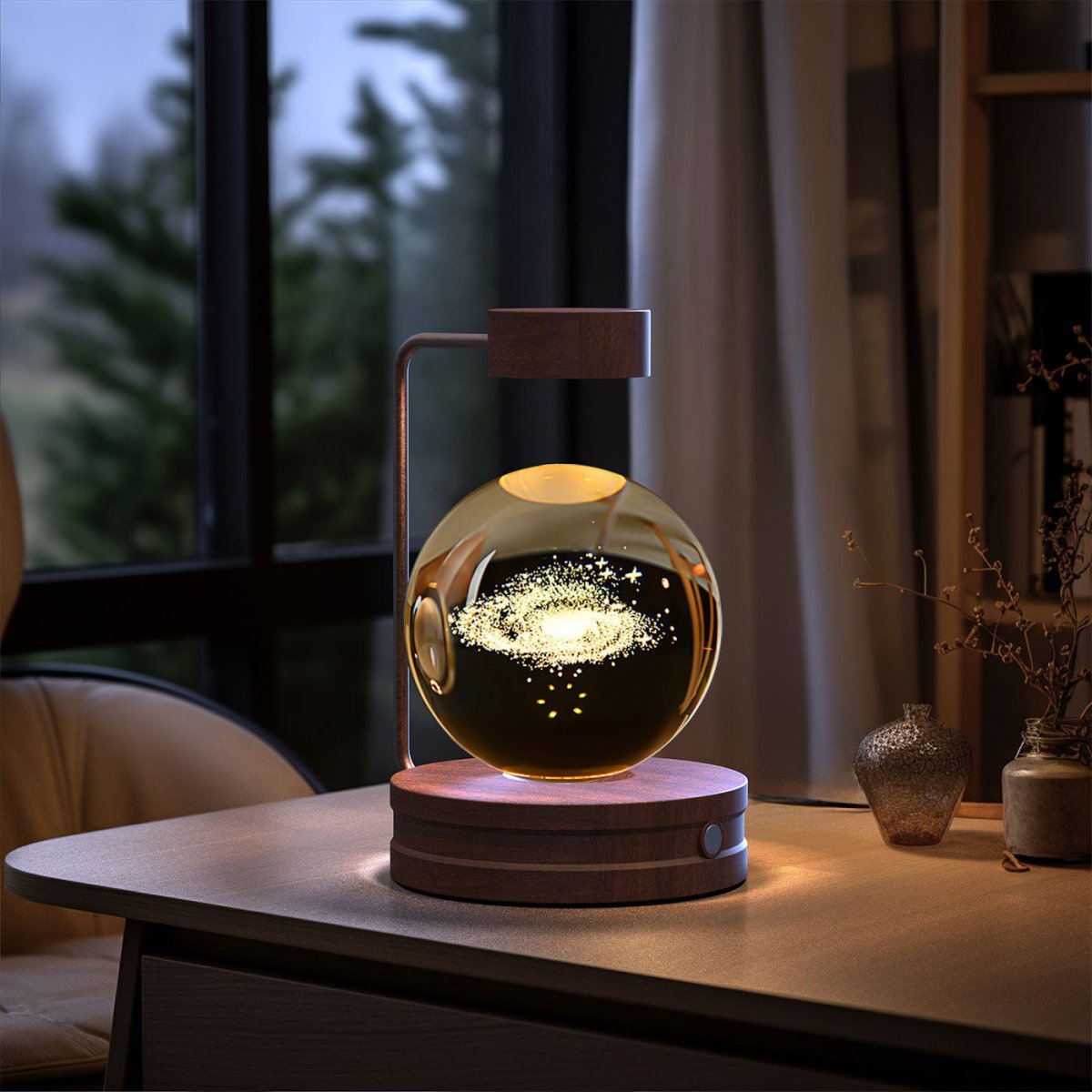 Crystal Ball Cosmic Dinosaur Indoor Night Light - AmiraMart
