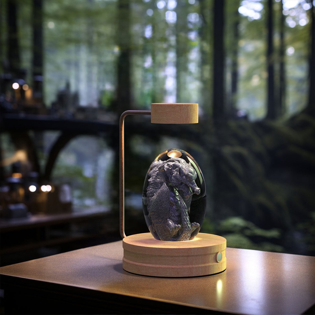 Crystal Ball Cosmic Dinosaur Indoor Night Light - AmiraMart