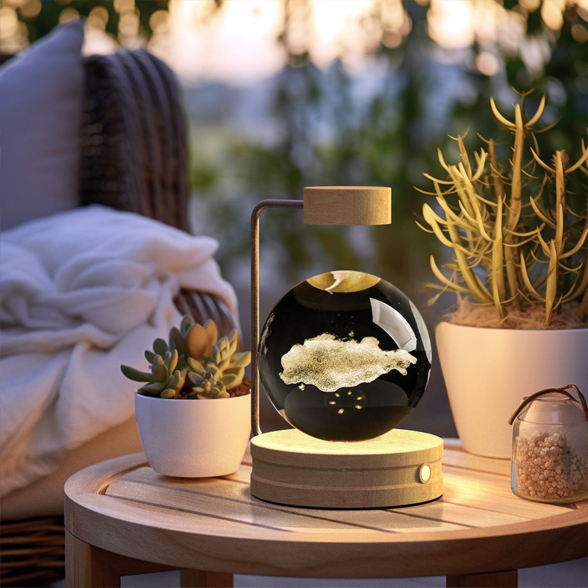Crystal Ball Cosmic Dinosaur Indoor Night Light - AmiraMart