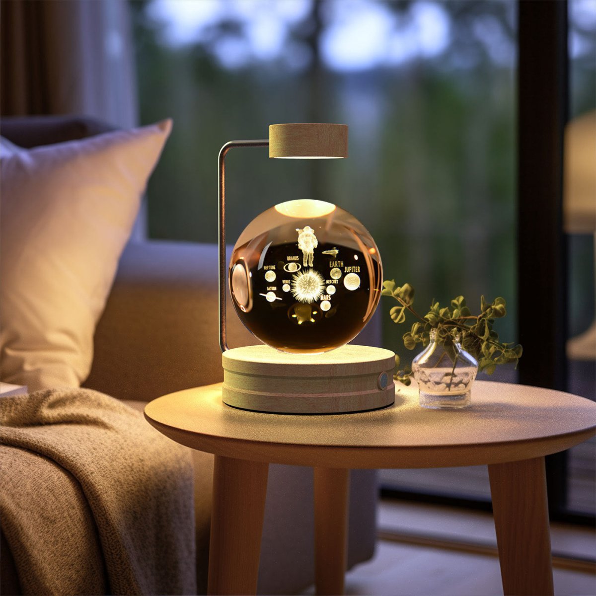 Crystal Ball Cosmic Dinosaur Indoor Night Light - AmiraMart