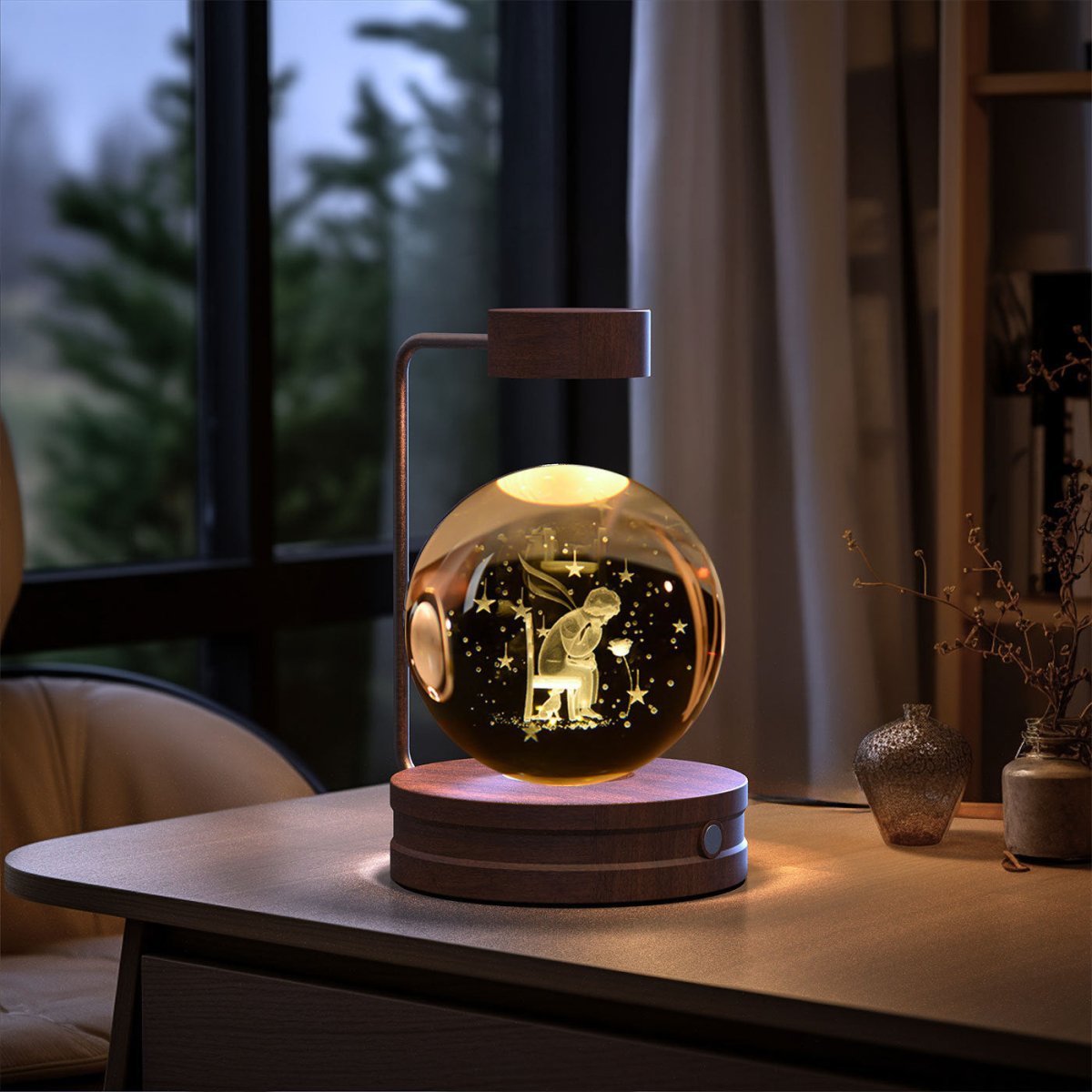 Crystal Ball Cosmic Dinosaur Indoor Night Light - AmiraMart