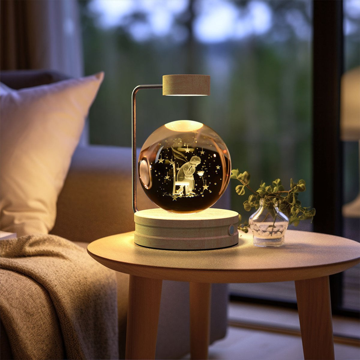 Crystal Ball Cosmic Dinosaur Indoor Night Light - AmiraMart