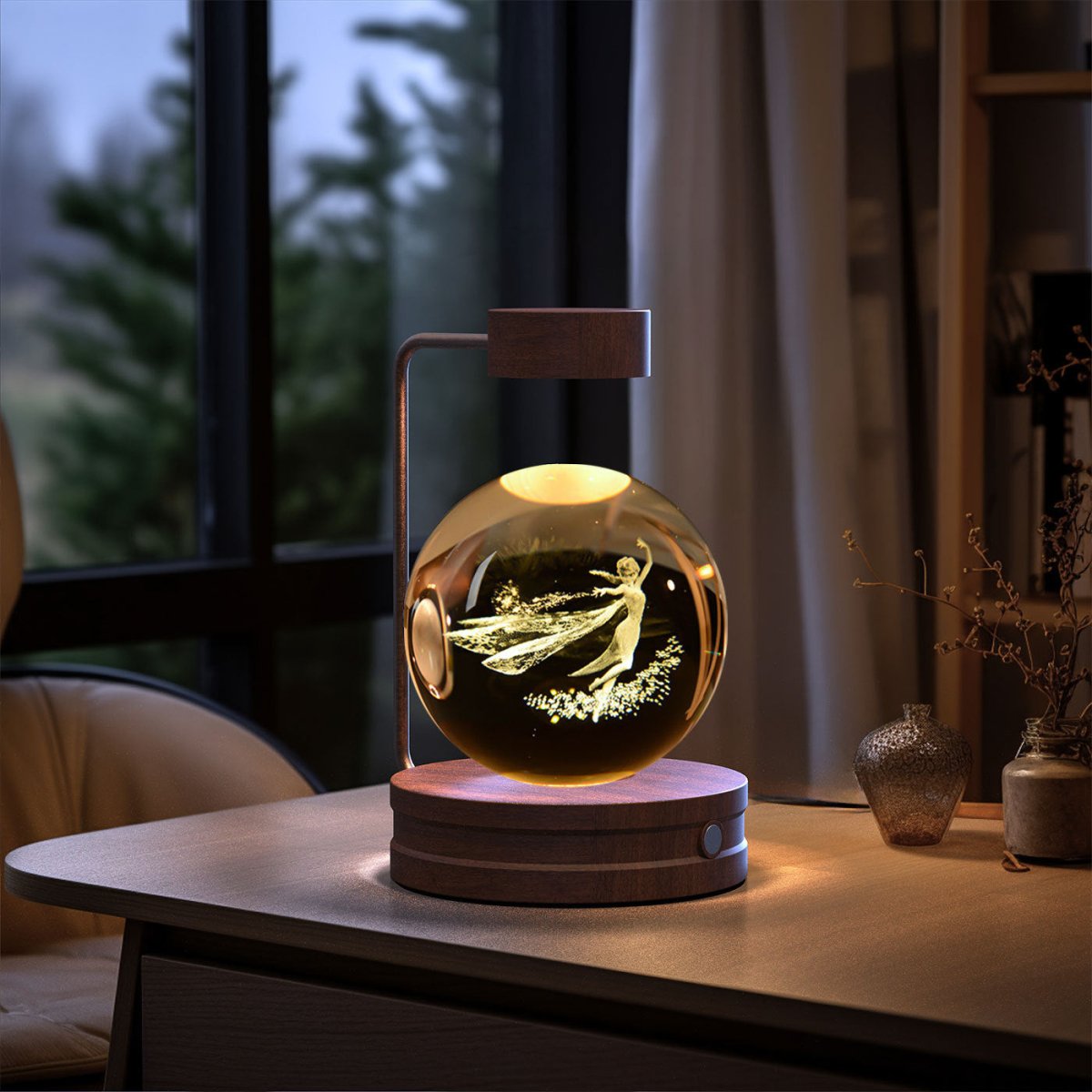 Crystal Ball Cosmic Dinosaur Indoor Night Light - AmiraMart