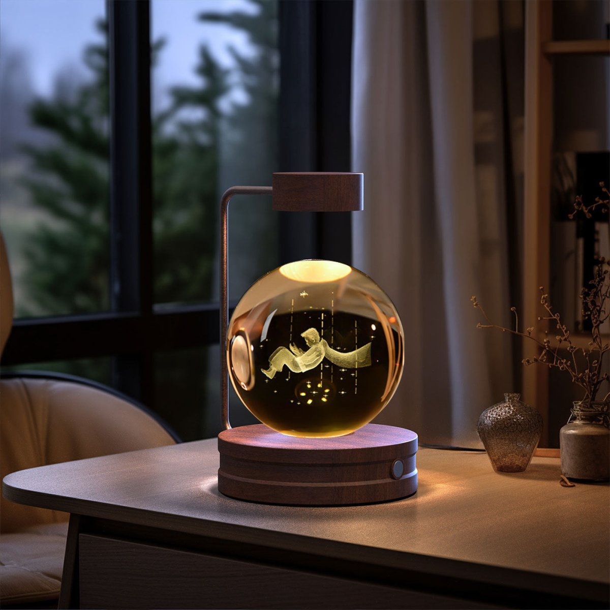 Crystal Ball Cosmic Dinosaur Indoor Night Light - AmiraMart