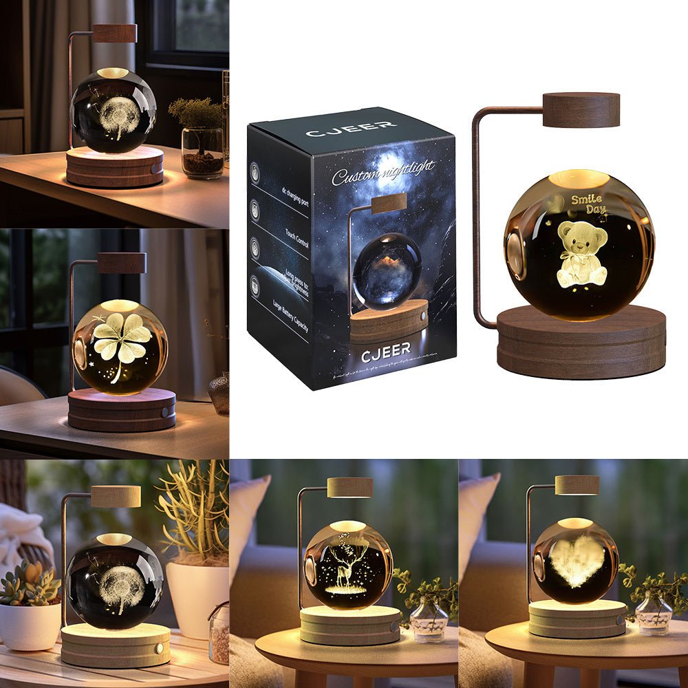Crystal Ball Cosmic Dinosaur Indoor Night Light - AmiraMart