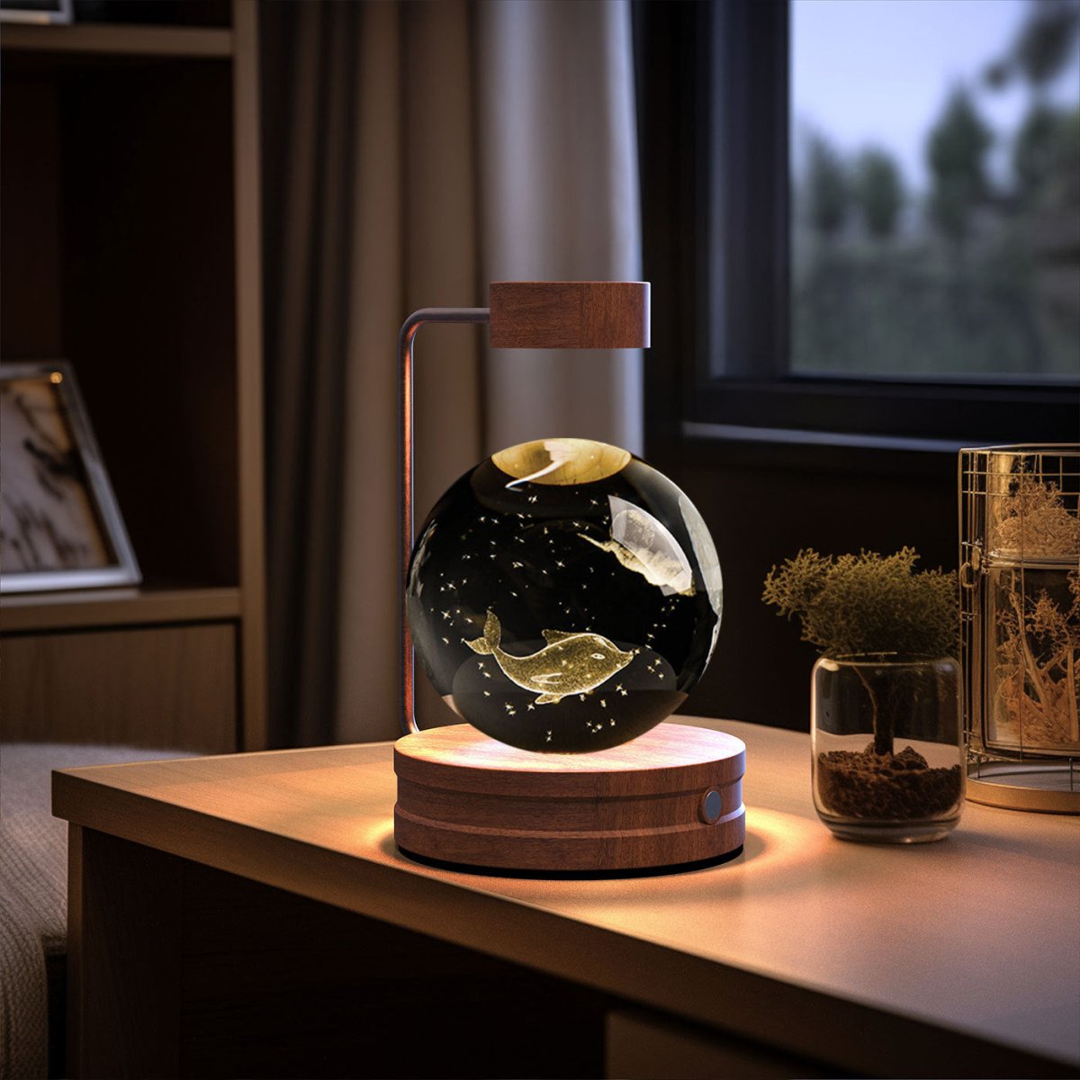 Crystal Ball Cosmic Dinosaur Indoor Night Light - AmiraMart