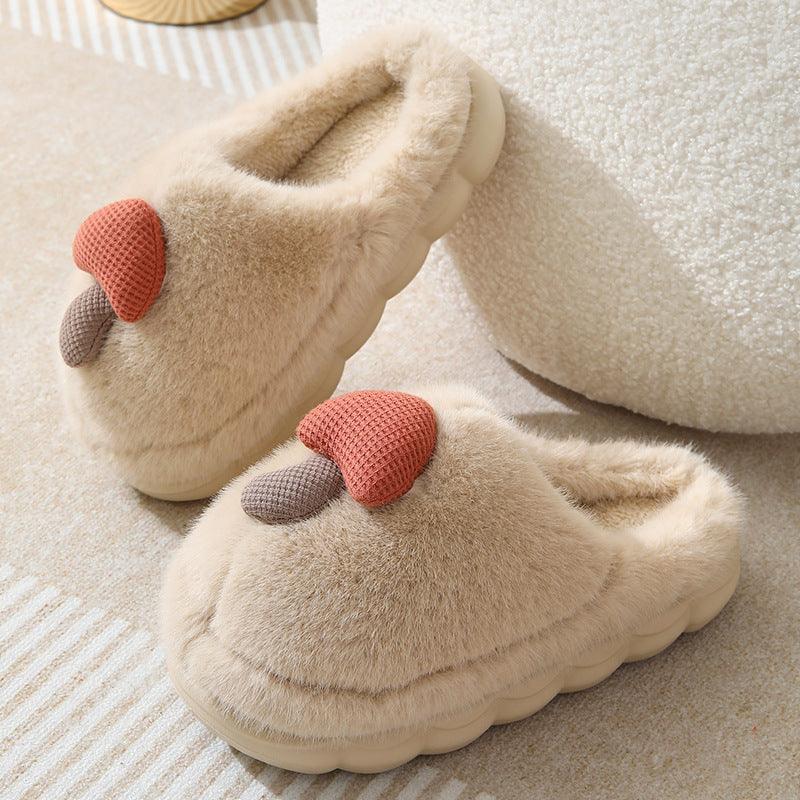 Cute Mushroom Cotton Slippers For Women - AmiraMart