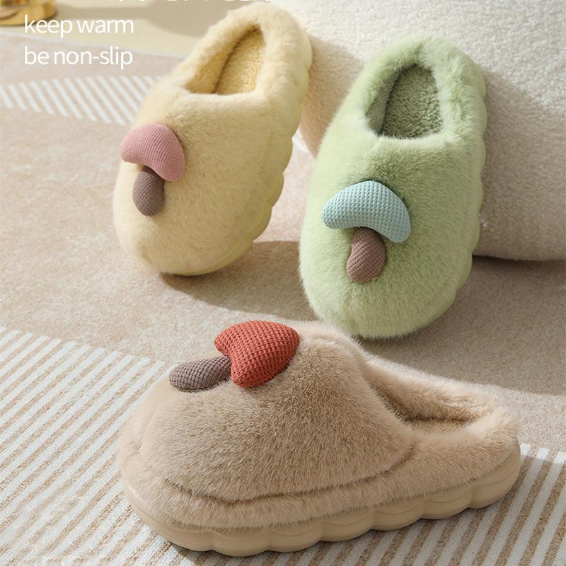 Cute Mushroom Cotton Slippers For Women - AmiraMart