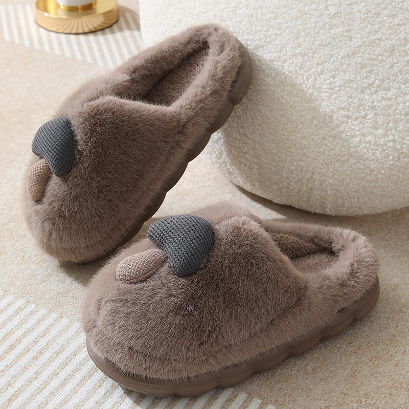 Cute Mushroom Cotton Slippers For Women - AmiraMart