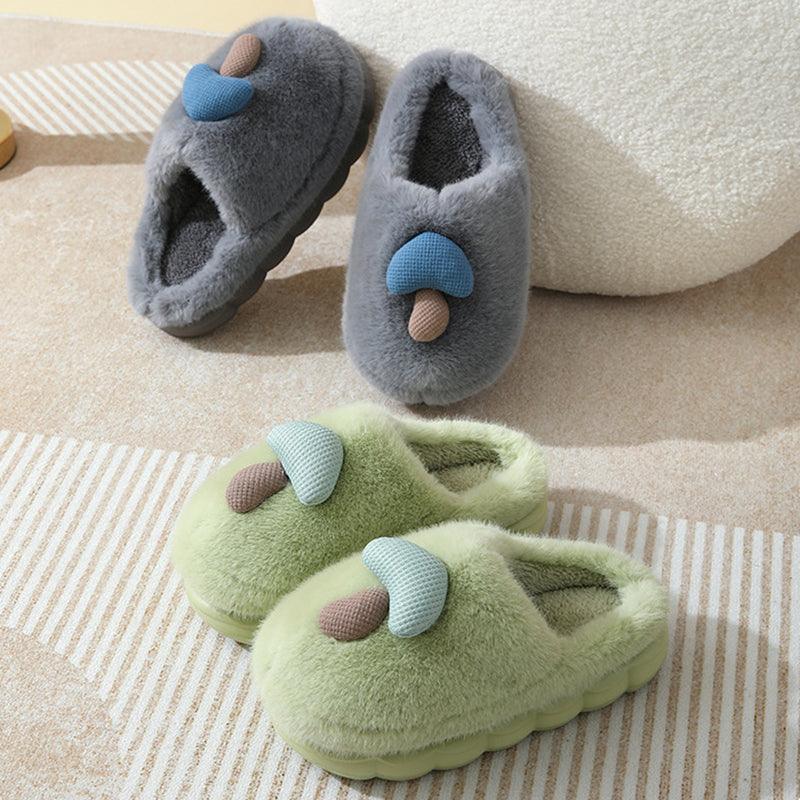 Cute Mushroom Cotton Slippers For Women - AmiraMart