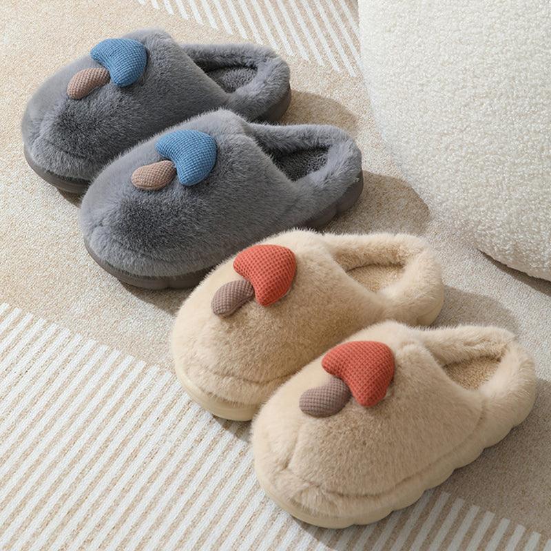 Cute Mushroom Cotton Slippers For Women - AmiraMart