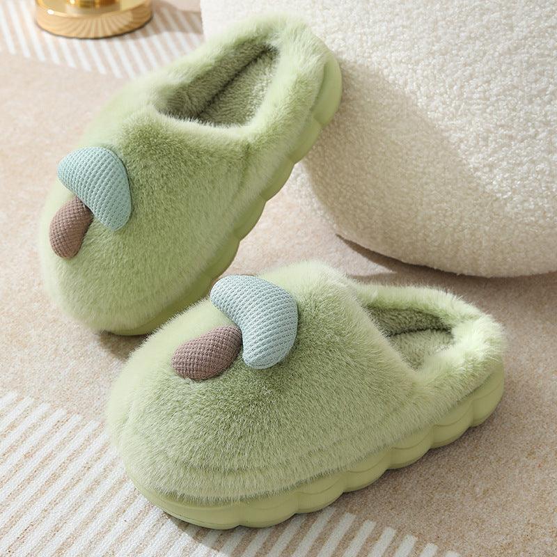 Cute Mushroom Cotton Slippers For Women - AmiraMart