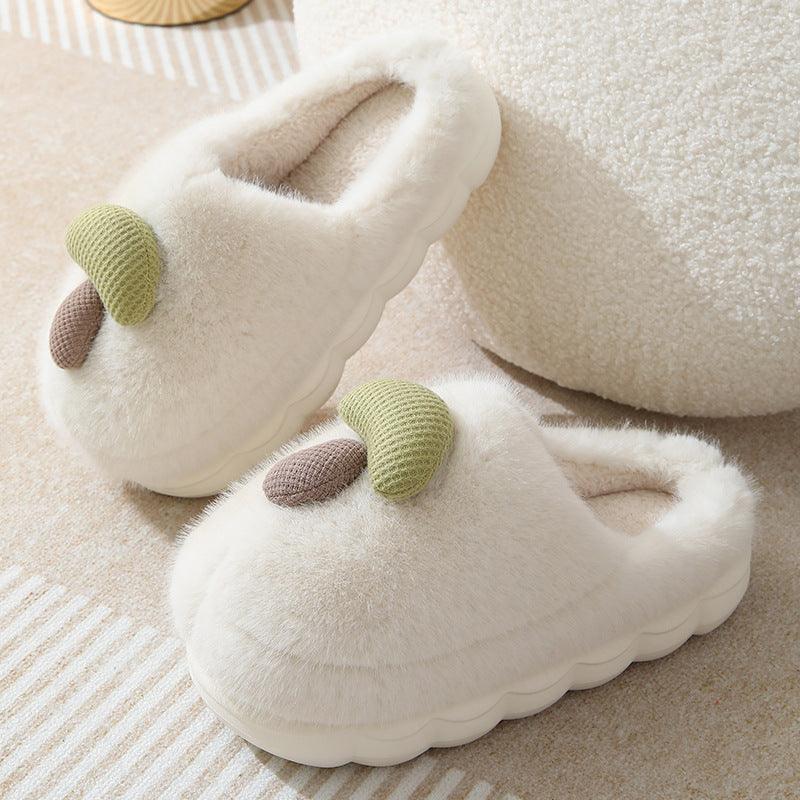 Cute Mushroom Cotton Slippers For Women - AmiraMart