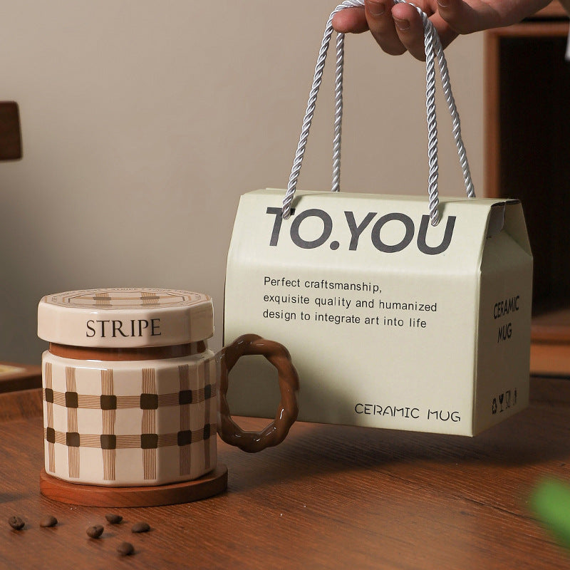 Creative Retro Ceramic Mug Light Luxury Gift - AmiraMart