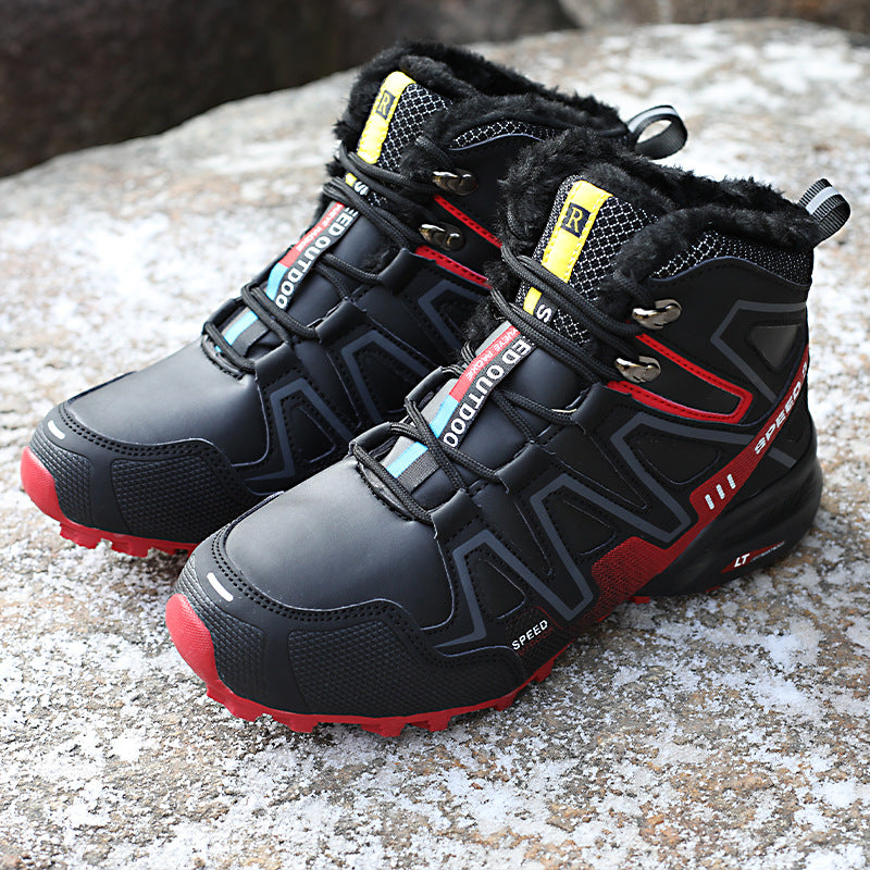 Winter Snow Boots Men | High-Top Velvet Thermal Mountaineering