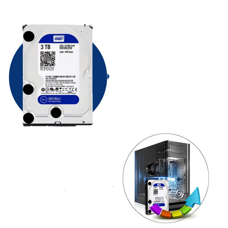 3TB hard drive with a small inset showing its placement in a computer case.