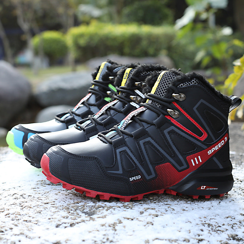 Winter Snow Boots Men | High-Top Velvet Thermal Mountaineering