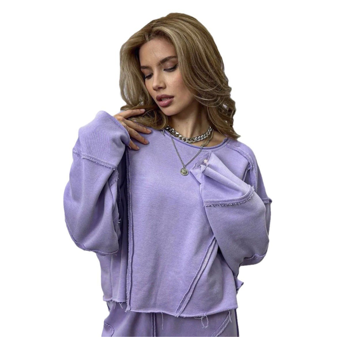 Design Curling Sweater Suit - AmiraMart