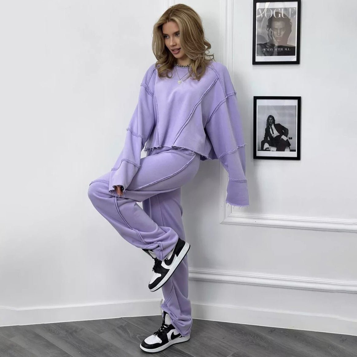 Design Curling Sweater Suit - AmiraMart