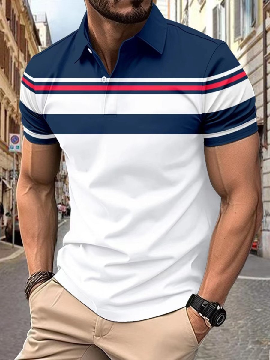 Digital Printing Men's Short Sleeve Casual - AmiraMart