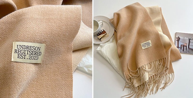 Double - sided Artificial Cashmere Scarf - AmiraMart