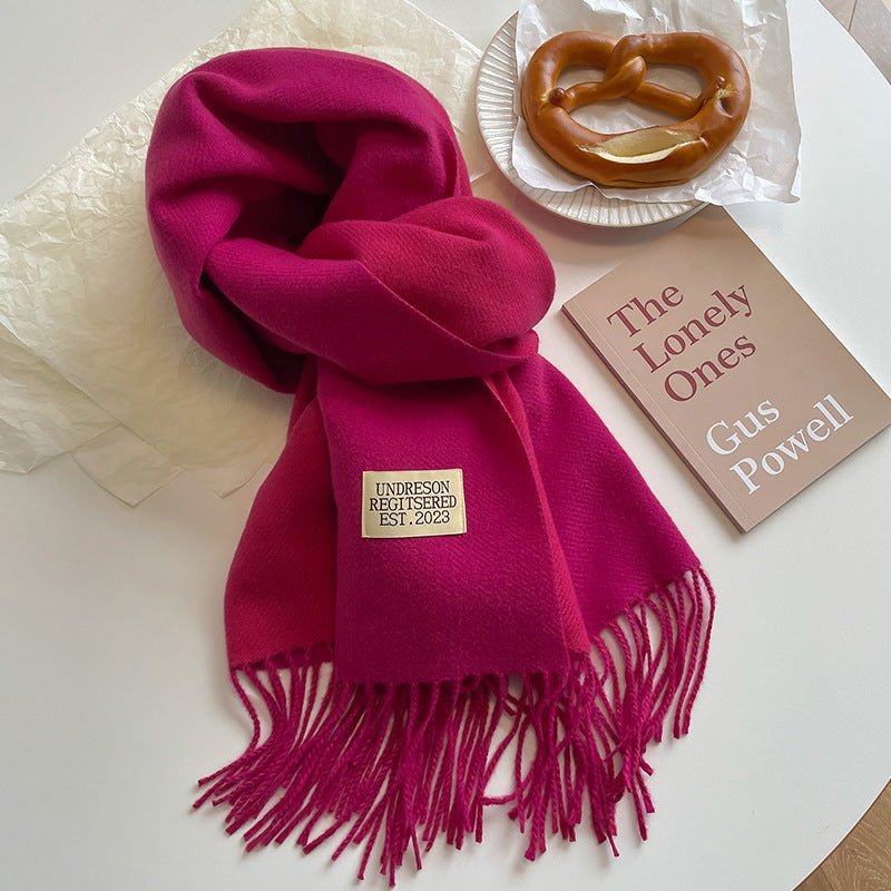 Double - sided Artificial Cashmere Scarf - AmiraMart
