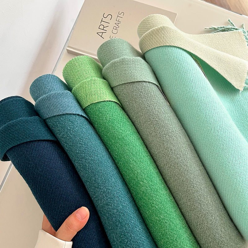 Double - sided Artificial Cashmere Scarf - AmiraMart