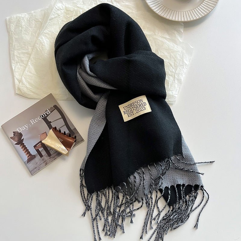 Double - sided Artificial Cashmere Scarf - AmiraMart